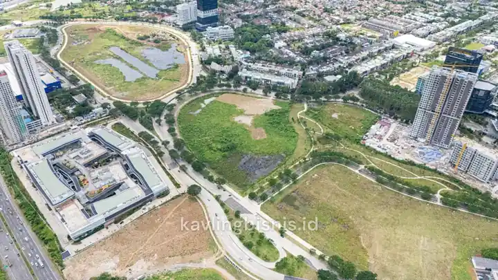 Foto udara kawasan Escala di Downtown Alam Sutera